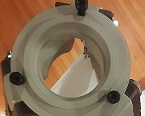 Tak Tripod - 3 Top view showing mounting rings.